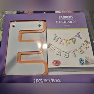 Easter Banner with Orange and White Letters 9 Ft